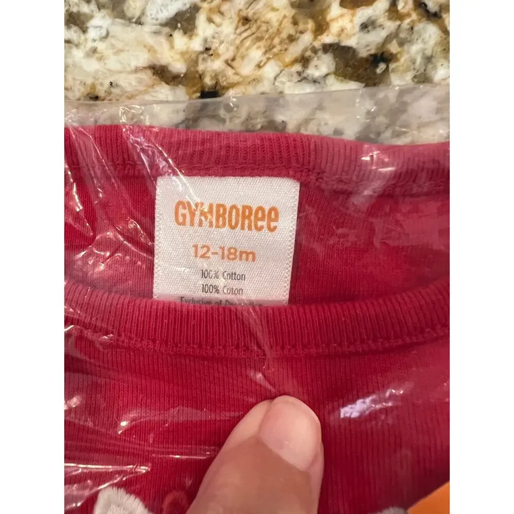 NWT Gymboree Girls Red W/Embroidered Valentine Heart Cat Top